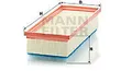 C 32 130 MANN-FILTER Luftfilter für Audi