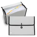 Dokumentenmappe A4 Elba Fächermappe Hellgrau Organizer Büroablage 100% PP