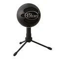Blue Snowball iCE USB-Mikrofon für Aufnahmen, Streaming, Podcasting, Gaming auf PC und Mac, Kondensatormikrofon mit Nierenkapsel, Verstellbarer Tischständer, Plug 'n Play - Schwarz