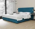 Boxspringbett Schlafzimmerbett BELCORA 140x200cm Stoff Petrolblau ink Bettkasten