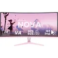Nova 34T2K165, Gaming-Monitor 86.4 cm (34 Zoll), pink, UWQHD, VA, Curved, HDMI, DP, Lautsprecher, 165Hz Panel
