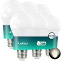 Linkind 7.2W LED E27 100W, A-Klasse Lampe A60 7,2W ersetzt 100W, 1521 lm Extra hell, 4000K Neutralweiß, 50,000 Std. Leuchtdauer, Energiesparlampe E27 Glühbirne Matt, 6 Stück