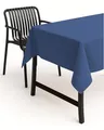 texpot Tischdecke 90 x 90 cm Blau Leinenoptik Lotuseffekt Fleckschutz Bügelfrei Tischtuch