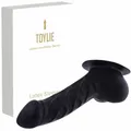 Frei Haus: Toylie Latex Penishülle Franz Schwarz mit Basisplatte, Latexkleidung