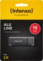 Intenso USB 2.0 Stick 16GB, Alu Line, anthrazit (R) 28MB/s, (W) 6.5MB/s, Retail-Blister 3521471