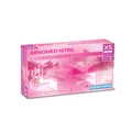Arnowa GmbH ARNOMED Nitril Magnolia Pink Einmalhandschuhe, puderfrei, pink, Elastische und reißfeste Nitrilhandschuhe mit rollbaren Rand, 1 Packung = 100 Stück, Größe S 387-S