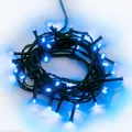 Lichterkette 7,9m 80 LED blau Outdoor Timer Außen Deko Beleuchtung Transformator