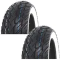 Reifen Set 2x Kenda K418 Weißwandreifen 100/90-10 / 3.50-10 51J TL, 4PR