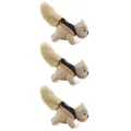 Outward Hound Squeakin' Squirrels Hundespielzeug Plüsch-Eichhörnchen 3er-Pack