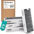 FilterBase® Clean Air Aktivkohlefilter 4 Stück - - Schwarz