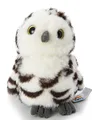 Uni-Toys - Schnee-Eule Baby - 12 cm (Höhe) - Plüsch-Vogel - Plüschtier, Kuscheltier