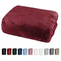 Bettlaken 150x200 Cashmere Touch Spannbettlaken Super Soft Winter Spannbetttuch Nicky Plüsch Teddy Typ585 Öko-Tex pflegeleicht Bordeaux rot für 140x200 bis 160x200
