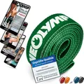 NEOLYMP Lange Fitnessbänder Stoff mit Fitness E-Book - waschbare Resistance Bands, Widerstandsbänder, Gymnastikband, Fitnessband, Trainingsbänder, Klimmzugbänder, Krafttrainingssets (grün)