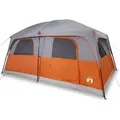 vidaXL Kuppelzelt Zelt Campingzelt Familienzelt Freizeitzelt für 10 Personen Grau und Or grau