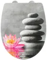 WENKO WC-Sitz Water Lily mit Relief (1-St), Thermoplast