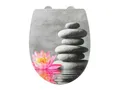 Wenko WC-Sitz Water Lily mit Relief Absenkautomatik Thermoplast 36,5 x 45 cm