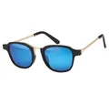 BEZLIT Eyewear Retrosonnenbrille Zeitlos Moderne Sonnenbrille mit Metallrahmen (1-St) mit schwarzen Linsen