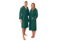 Lavea Bademantel Damen und Herren, Morgenmantel Mexico, Hotelbademantel, Lang, 100% Baumwolle, mit Kapuze, hochwertiger Bindegürtel, Weich & Saugstark - Spa Feeling für Zuhause
