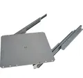 OD TV-Vollauszug 320 x 320 mm, Stahl, Silber RAL 9006, Deckenmontage, Fernseher, Artikulierend, 50 kg Tragkraft, VESA 200x100