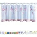 Arsvita Bistrogardine mit Schlaufen 150 cm x 45 cm Bunt Herzen