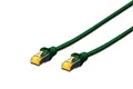 DIGITUS LAN Kabel Cat 6A – 7 m – S/FTP Geschirmt – 10 Gbit/s – 500 MHz – PoE++ – AWG 26/7 – LSZH – RJ45 Netzwerkkabel – Patchkabel – Kompatibel zu Cat6 und Cat7 – Grün