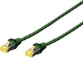 Digitus DK-1644-A-070/G RJ45 Patchkabel CAT 6a S/FTP 7.00m Grün Halogenfrei, verdrillte Paare, mit Rastnasenschutz, Flammwidrig