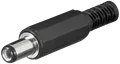 DC-Stecker mit Knickschutz, 2,1x5,5mm, Schaftlänge 