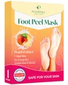 Plantifique Fußmaske - Anti Hornhaut Socken - 1 Paar Pfirsich Fußpeeling Maske - Hornhautentferner Fusspflege Socken - Extreme hornhaut entfernen fuß - Foot Mask
