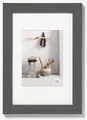 walther design Bilderrahmen grau 40 x 50 cm mit Passepartout, Home Holzrahmen HO050D