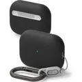 Schutzhülle für Apple AirPods Pro 3, Ringke Silicone, Schwarz - Schwarz