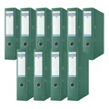 Premium Ordner Breit 10er Pack/DIN A4 / 7,5 cm / 10 Stück/Grün/Kunststoffbezu...