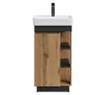 Planetmöbel Badmöbel-Set Nyx, (Badezimmerschrank, 2-St., Waschbeckenunterschrank), Badezimmer Waschtisch 45 cm für Gäste-Bad & WC