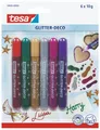 tesa Glitzerkleber "Glitter Deko" Tube Classic Colors , 6 x 10 g # 2209.1033