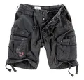 Surplus Raw Vintage Airborne Vintage Herren Cargo Shorts, schwarz, M