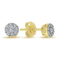 0,27 Carat Diamanten Brillant Schliff Ohrstecker 14 Karat Gelbgold