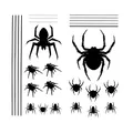 Spinnen Sticker Aufkleber Realistisch Schaurig Haarig Halloween Deko