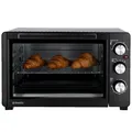 Mestic Gaskocher Camping Backofen Umluft MHO-130, Mini Tisch Pizza Ofen Timer Klein 1200 W