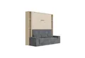 SMARTBett Schrankbett SchrankbettSet mit Sofa M1 160x200 + 2 Standregale inkl.LED (24-St)