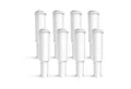 Comedes Wasserfilter 8er Set einsetzbar statt Jura Claris White, Zubehör für einsetzbar statt Jura Claris White 68739, Jura Claris White 60209, Jura Claris White 62911, passend für Jura Impressa Serien E, J, S, X, X, Z