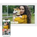 Denver PFF-1503WMK2 Digitaler Wi-Fi Bilderrahmen – 15,6 Zoll Full HD IPS Touchscreen, Integrierte FRAMEO Software, Drahtloses Teilen, Automatische Nachtabschaltung, Weiss