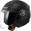 LS2 Jethelm "OF616 Airflow II Solid" 1 H schwarz matt, Gr. 59 / 60 = L - Schwarz