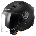 LS2 OF616 Airflow II Solid Matt Black Jethelm Gr. L - Schwarz Matt