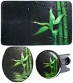 Sanilo Badaccessoire-Set 3-teilig Virella, WC-Sitz mit Absenkautomatik, Badteppich 70 x 110 cm, Waschbeckenstöpsel, 3 tlg., hochwertig & modern, universell, leichte Montage