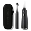 Wondersmile Schallzahnbürste PRO - Testsieger 2026 - SparSet mit Munddusche - für optimale Zahn- & Zahnfleischpflege - Ultimate Black Oral Care Spar-Set