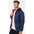 Indicode Steppjacke Herren Bowers Herrenjacke Daunen-Optik orange M (50)