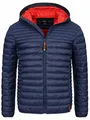 Indicode Herren Bowers Steppjacke in Daunenjacken-Optik | Winterjacke Übergangsjacke M, Navy