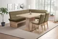 OTTO home Eckbankgruppe Beluna + Cross Essecke Sitzgruppe Eckbank Küchenbank, (Set, 4-tlg., Eckbank, 2 Stühle und Tisch), Sitzgruppe Esszimmer Stühle Tisch und Bank bequem gepolstert