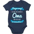 Shirtracer Shirtbody Ich habe eine verrückte Oma blau Sprüche Baby blau 3/6 Monate