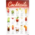 Poster REINDERS "Cocktails Rezepte", bunt (farbe bild(er): mehrfarbig), B:61cm H:91,5cm, Papier, Bilder