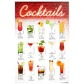 REINDERS Poster, Cocktails - german, Küche, Poster, Wanddeko, Room Decor, 150 gr. glänzend Bilderdruckpapier, Mehrfarbig, 91,5x61cm